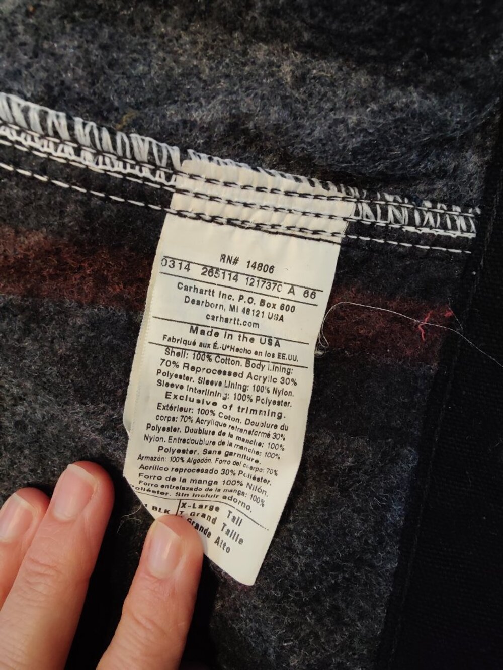 Carhartt XL Tall Detroit Duck J01 Jacket Black - Picture 6 of 11